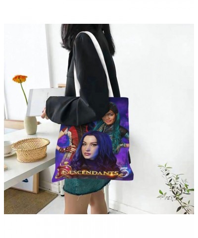 Descendants Cartoon 3 Movie Canvas Totes Bag Women Girls Totes Bag Shoulder Bag Cartoon Casual Shoulder Tote $14.43 Totes