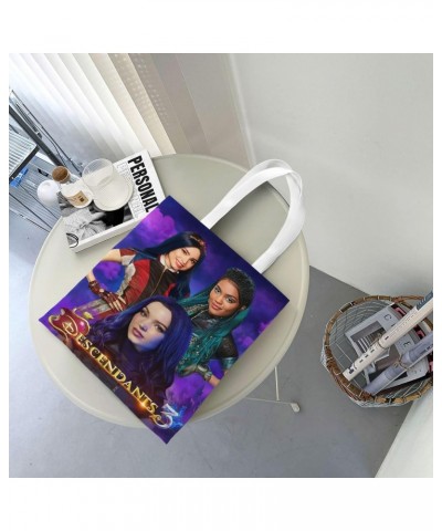 Descendants Cartoon 3 Movie Canvas Totes Bag Women Girls Totes Bag Shoulder Bag Cartoon Casual Shoulder Tote $14.43 Totes