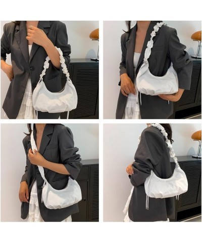 Y2k Small Purses Cross Body Bag Adjustable 2 In 1 Drawstring Nylon Summer Purse Cute Purse Shoulder Bag White $12.50 Shoulder...