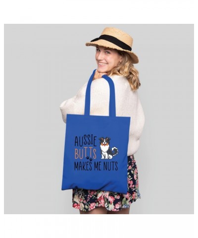 Aussie butts make me nuts funny dog lover saying Natural White Multicolor Canvas Tote Bag 1093 $18.69 Totes