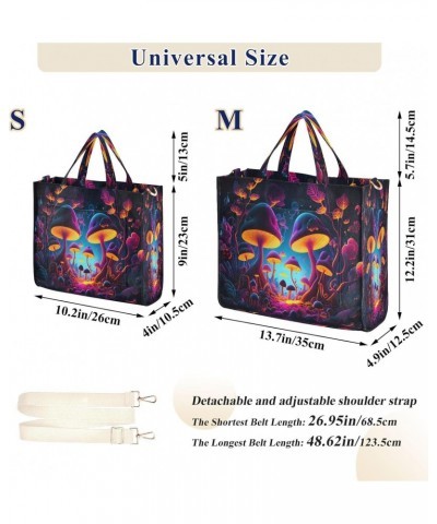 Women's Tote Handbags Tote Shoulder Bag Vibrant Color Mushroom Big Capacity Handbag for College Work Travel Business,S $12.09...