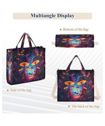 Women's Tote Handbags Tote Shoulder Bag Vibrant Color Mushroom Big Capacity Handbag for College Work Travel Business,S $12.09...