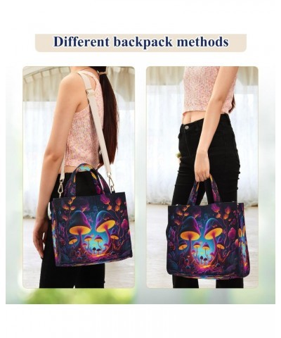 Women's Tote Handbags Tote Shoulder Bag Vibrant Color Mushroom Big Capacity Handbag for College Work Travel Business,S $12.09...