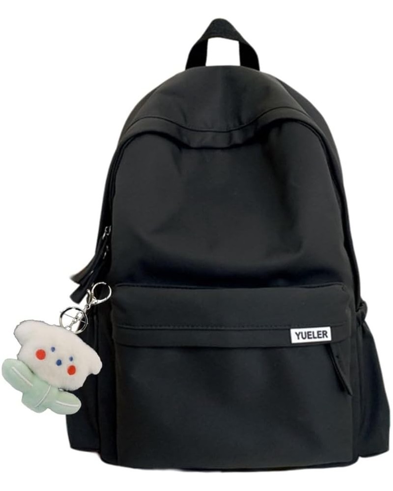 Kawaii Backpack with Cute Accessory Spacious Travel Rucksack Multiple Compartments (Pink) Black $15.05 Backpacks