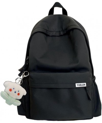 Kawaii Backpack with Cute Accessory Spacious Travel Rucksack Multiple Compartments (Pink) Black $15.05 Backpacks