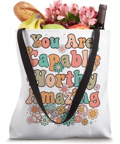 You Are Worthy You Are Loved Mental Health Awareness Tote Bag $13.50 Totes