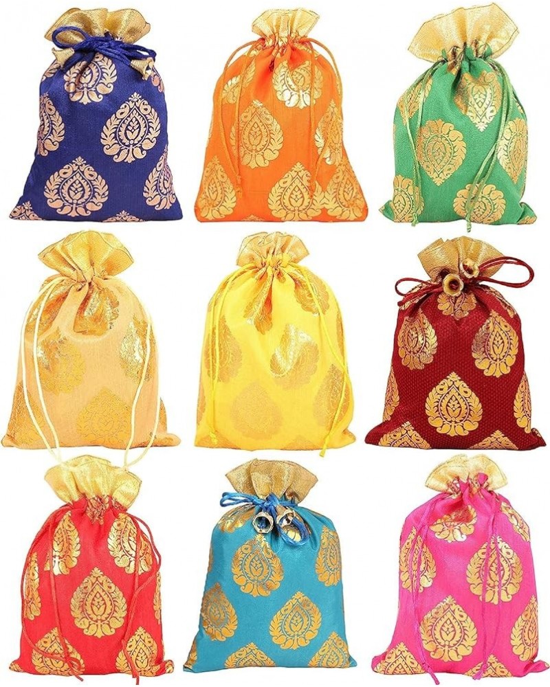 DryFruit Potli Return Gift for Mehndi Favor, Elegant Potli Purse for Gift Packing Women handbag Shagun Pouch Jewellery Pouch ...