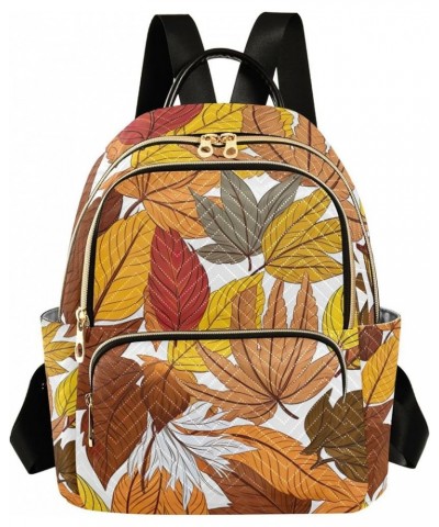 Cute Sweet Cupcake Fashion Backpacks, Durable Backpacks, Stylish Backpack for Women, M Autumn Leaves-1 Small $18.61 Backpacks