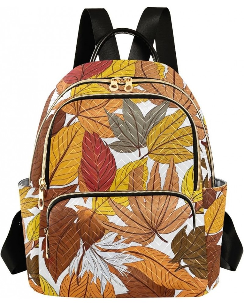 Cute Sweet Cupcake Fashion Backpacks, Durable Backpacks, Stylish Backpack for Women, M Autumn Leaves-1 Small $18.61 Backpacks