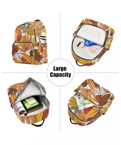 Cute Sweet Cupcake Fashion Backpacks, Durable Backpacks, Stylish Backpack for Women, M Autumn Leaves-1 Small $18.61 Backpacks