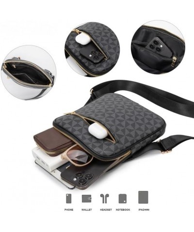 Small Shoulder Bag for Women Men Chic Crossbody Bag Lightweight Purse with Adjustable Strap Black $10.29 Crossbody Bags