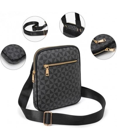 Small Shoulder Bag for Women Men Chic Crossbody Bag Lightweight Purse with Adjustable Strap Black $10.29 Crossbody Bags