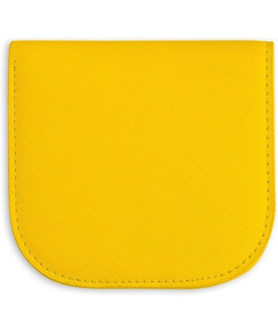 Dome Wallet, Light Pink Saffiano Vegan Leather, 6 card slots, 4" x 3.75 Yellow $18.49 Wallets