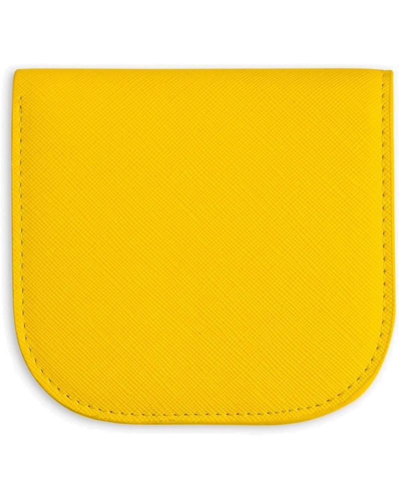 Dome Wallet, Light Pink Saffiano Vegan Leather, 6 card slots, 4" x 3.75 Yellow $18.49 Wallets