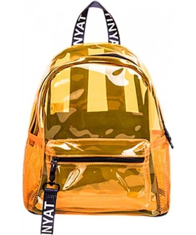 Transparent Backpacks for Women Jelly Bag Waterproof Backpack Travel Shoulder Bag (Green) Orange $23.49 Backpacks