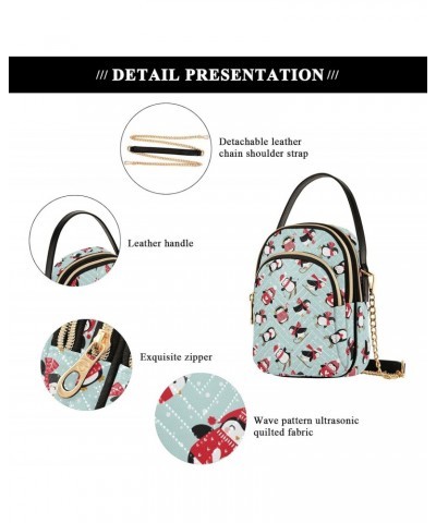 Women's Crossbody Handbags Clutch Phone Purse Cute Pinguins Stylish Shoulder Bag with Detachable Chain Strap $15.33 Shoulder ...