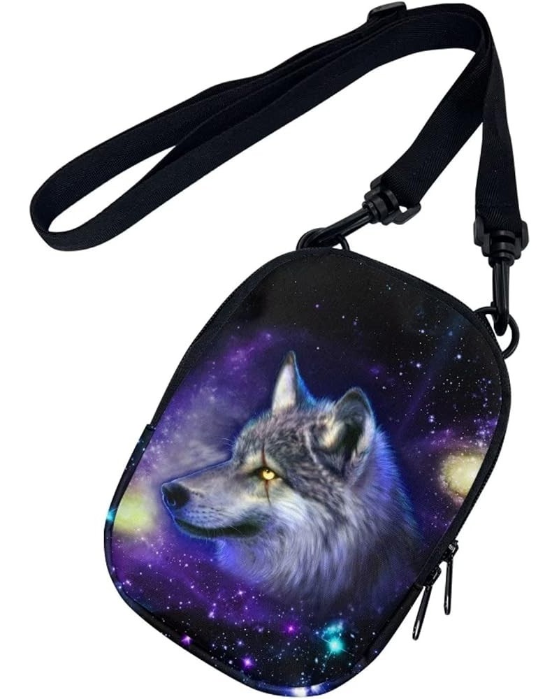 Small Crossbody Bags for Men Casual Shoulder Bag Chest Bag Youth Messenger Bag Purses and Bags Galaxy Wolf $8.66 Totes