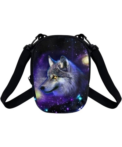 Small Crossbody Bags for Men Casual Shoulder Bag Chest Bag Youth Messenger Bag Purses and Bags Galaxy Wolf $8.66 Totes