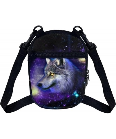 Small Crossbody Bags for Men Casual Shoulder Bag Chest Bag Youth Messenger Bag Purses and Bags Galaxy Wolf $8.66 Totes