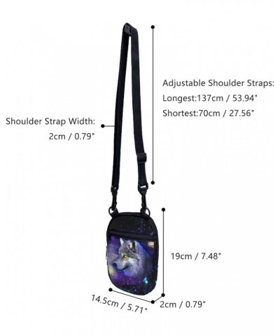 Small Crossbody Bags for Men Casual Shoulder Bag Chest Bag Youth Messenger Bag Purses and Bags Galaxy Wolf $8.66 Totes