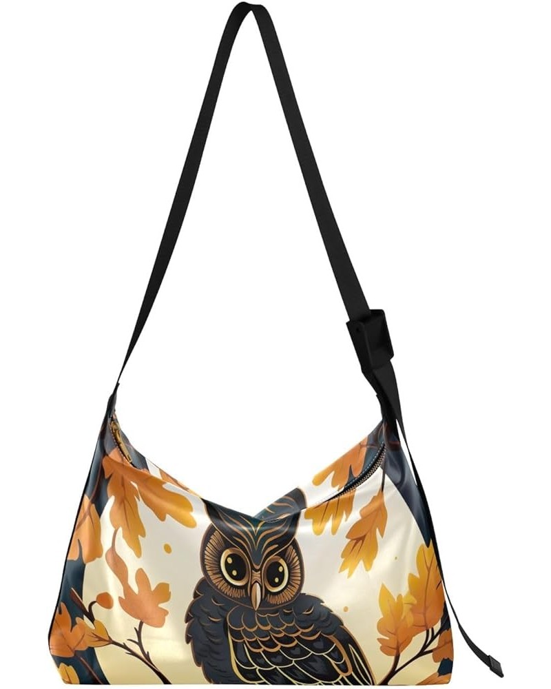 Elegant Ditsy Flowers Green PU Leather Shoulder Bag Shoulder Purse Crossbody Tote Bags for Women Owl Fall Leaves $21.82 Hobo ...