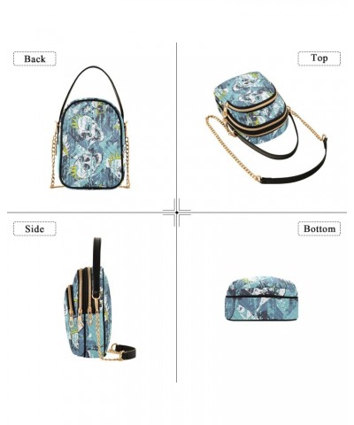 Skulls Crossbody Bags for Women Crossbody Purses Shoulder Bag with Chain Strap for Women Gifts $12.74 Crossbody Bags