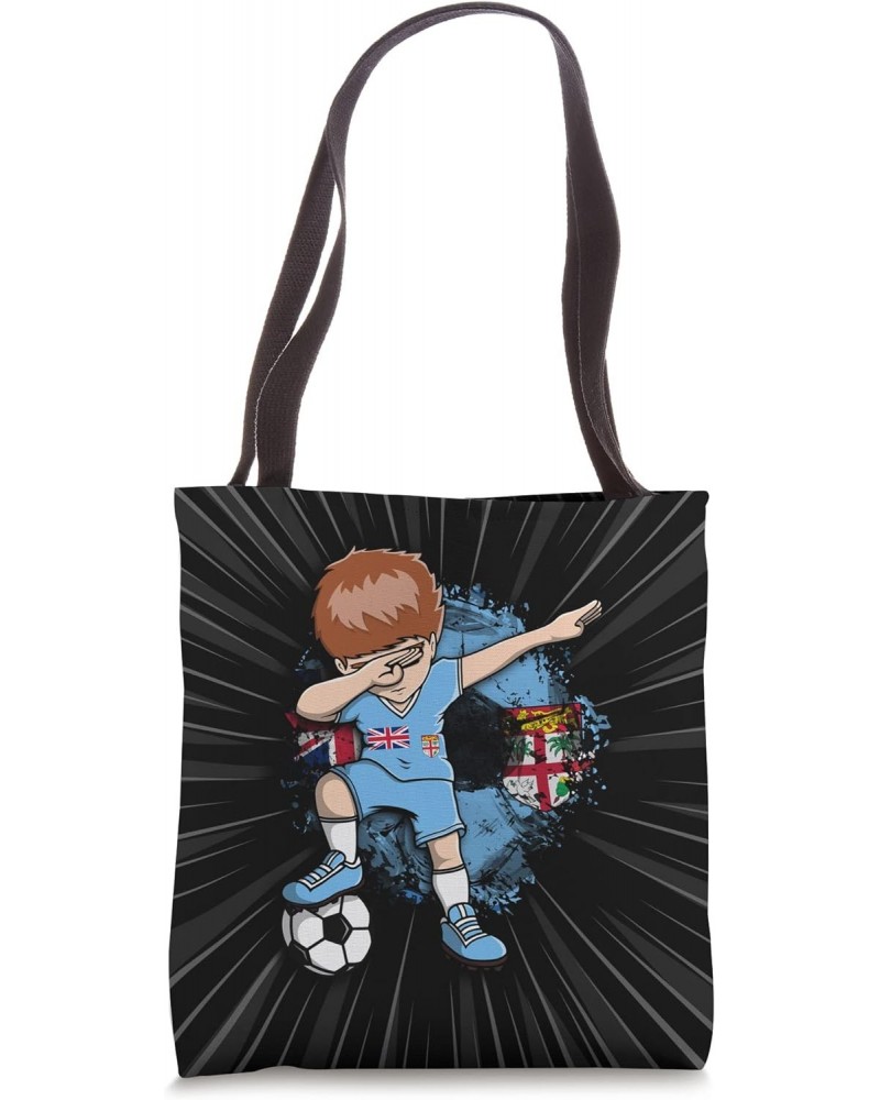 Dabbing Soccer Boy - Fiji Jersey Fijian Football Fans Sport Tote Bag $14.67 Totes