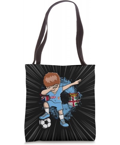 Dabbing Soccer Boy - Fiji Jersey Fijian Football Fans Sport Tote Bag $14.67 Totes