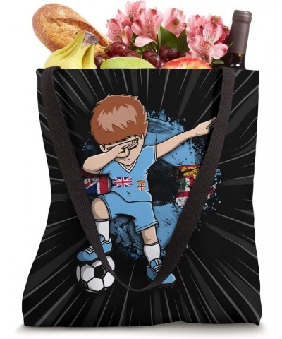 Dabbing Soccer Boy - Fiji Jersey Fijian Football Fans Sport Tote Bag $14.67 Totes