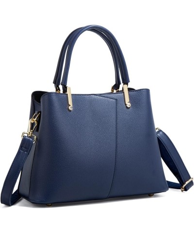 Women Large Satchel Handbag Top Handle Crossbody Bags Vegan Leather Tote Purse Fashion ladies Shoulder Bag Blue $19.68 Totes