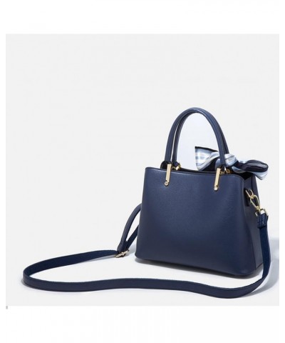 Women Large Satchel Handbag Top Handle Crossbody Bags Vegan Leather Tote Purse Fashion ladies Shoulder Bag Blue $19.68 Totes