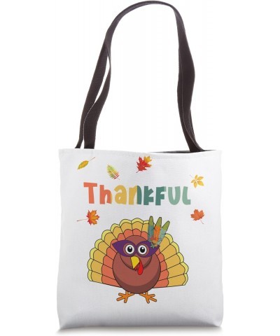 Cute Little Turkey Cheerful Purple Face Mask Retro THANKFUL Tote Bag $12.75 Totes