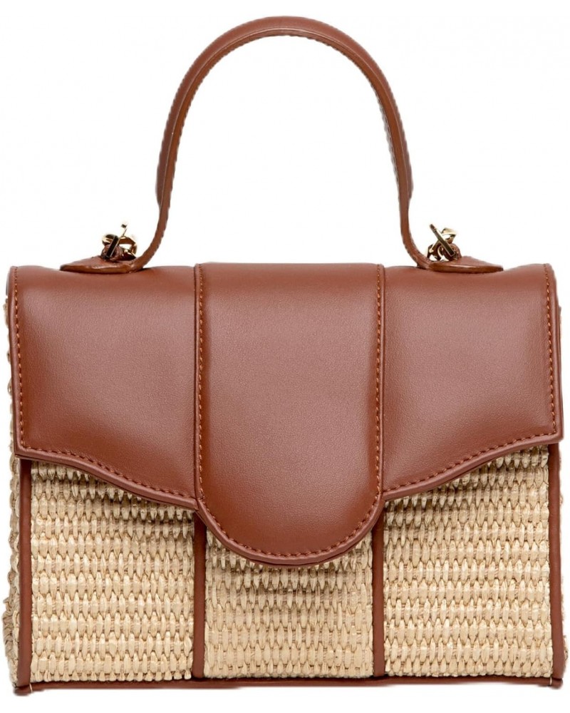 Meli Raffia and Leather Bag, Ginger/Natural $159.60 Shoulder Bags