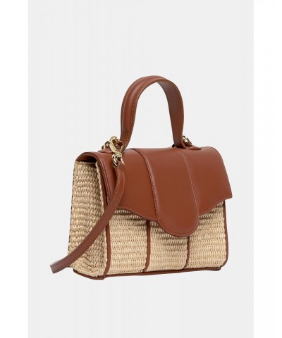 Meli Raffia and Leather Bag, Ginger/Natural $159.60 Shoulder Bags