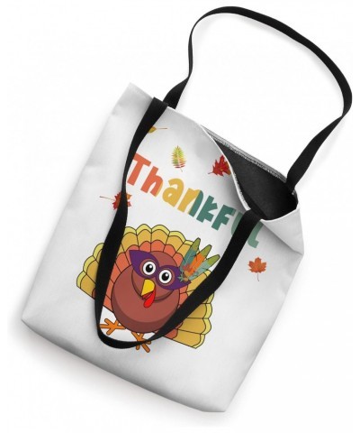 Cute Little Turkey Cheerful Purple Face Mask Retro THANKFUL Tote Bag $12.75 Totes