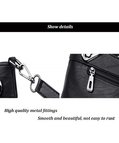 Fashion Contrast Color Geometric Lady Handbag, Large-Capacity Work Shopping Dating Diagonal Shoulder Waterproof PU Bag Black+...