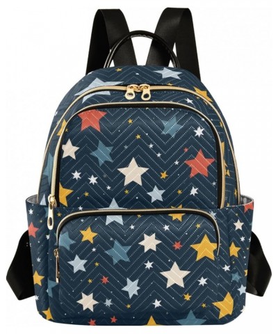 Small Backpack Purse for Women, Colored Stars Travel Bag Casual Daypack Shoulder Bag Medium $16.56 Backpacks