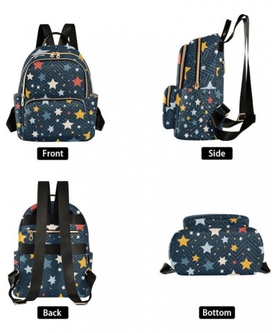 Small Backpack Purse for Women, Colored Stars Travel Bag Casual Daypack Shoulder Bag Medium $16.56 Backpacks