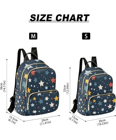 Small Backpack Purse for Women, Colored Stars Travel Bag Casual Daypack Shoulder Bag Medium $16.56 Backpacks