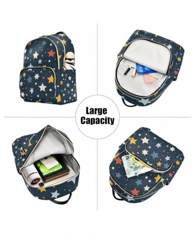 Small Backpack Purse for Women, Colored Stars Travel Bag Casual Daypack Shoulder Bag Medium $16.56 Backpacks