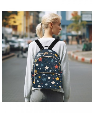 Small Backpack Purse for Women, Colored Stars Travel Bag Casual Daypack Shoulder Bag Medium $16.56 Backpacks