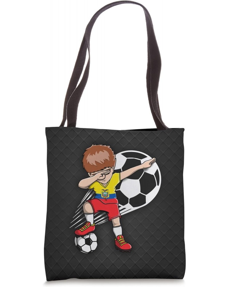 Dabbing Soccer Boy - Ecuador Jersey Ecuadorian Football Fans Tote Bag $11.00 Totes