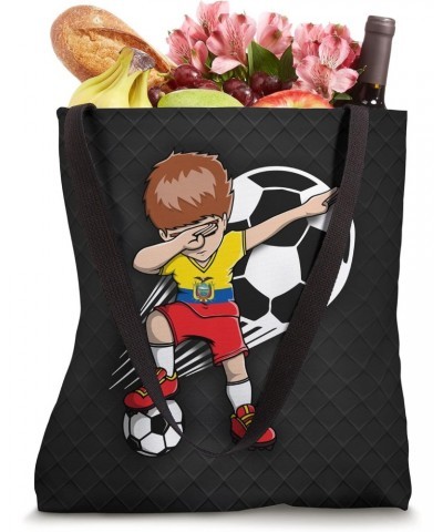 Dabbing Soccer Boy - Ecuador Jersey Ecuadorian Football Fans Tote Bag $11.00 Totes