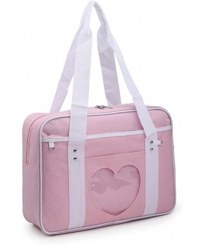 Portable Travel Bag love transparent bag casual shoulder bag luggage bag Lilac $25.92 Totes