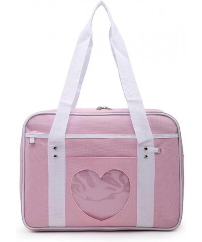 Portable Travel Bag love transparent bag casual shoulder bag luggage bag Lilac $25.92 Totes