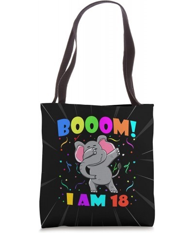 Dabbing Elephant - Booom! I Am 18 Boys Girls 18th Birthday Tote Bag $12.71 Totes