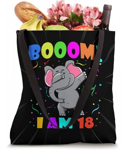 Dabbing Elephant - Booom! I Am 18 Boys Girls 18th Birthday Tote Bag $12.71 Totes