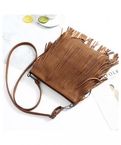 Vintage Tassel Shoulder Bags for Women PU Leather Satchel Fashion Crossbody Bag Zipper Hobo Bag Handbag Khaki $20.51 Hobo Bags