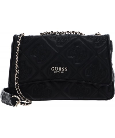 Marieke Convertible Crossbody Flap Black Logo $47.58 Crossbody Bags