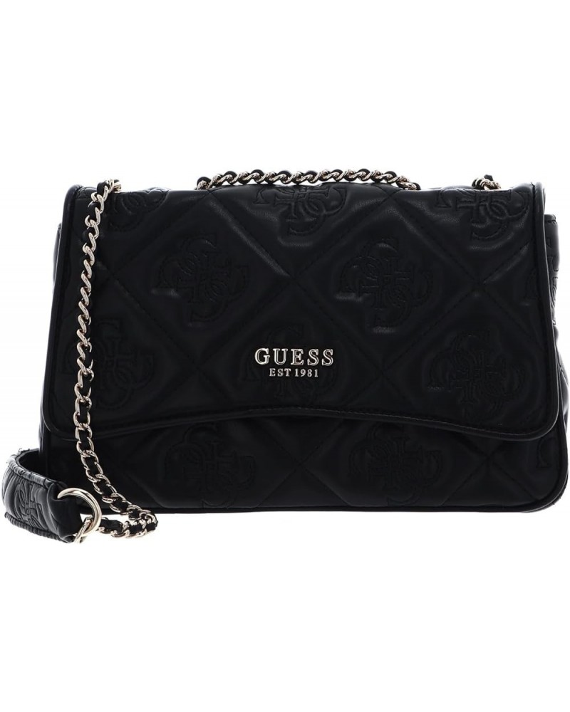 Marieke Convertible Crossbody Flap Black Logo $47.58 Crossbody Bags